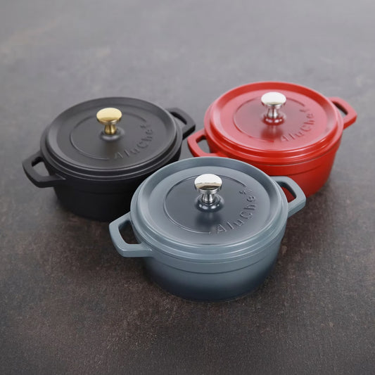 AluChef Miniature Casserole Pot 11cm - Grey with S/S Knob