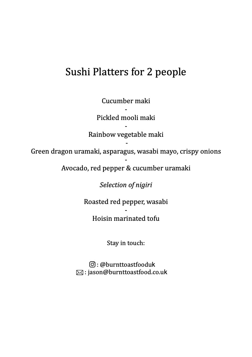 Sushi Platters - Friday 14th November