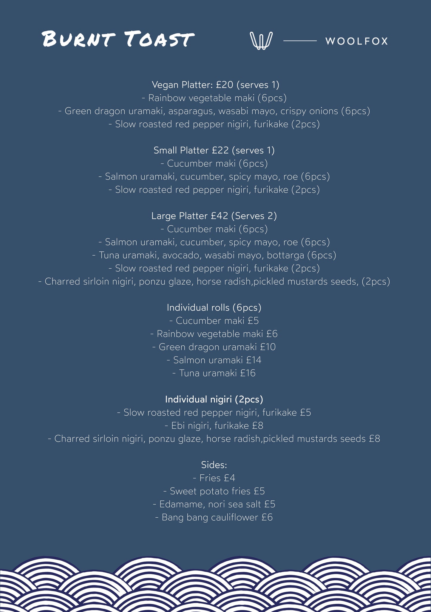 Burnt Toast Sushi Pop-Up @ Woolfox