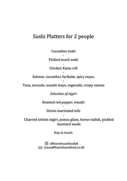 Sushi Platters - Friday 14th November